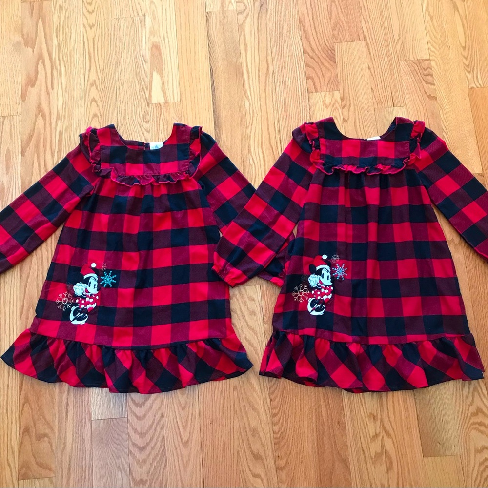 Disney Red Plaid Minnie Mouse Dresses (2 dresses)